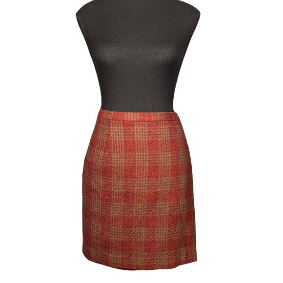 Vintage 90s Wool Blend Plaid Mini Skirt – 90s Preppy Academia – Old Money - Picture 1 of 7